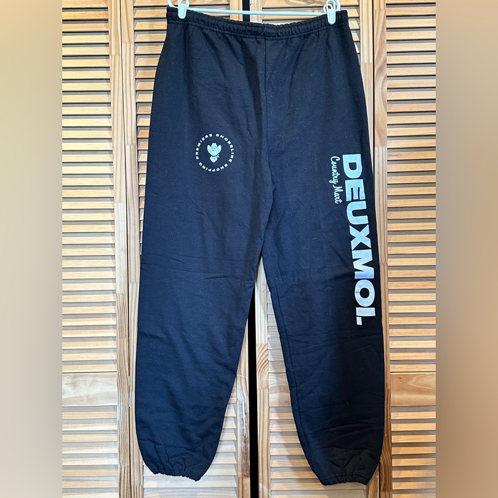 Black DEUXMOI Country Mart Sweatpants NWOT 2XL
